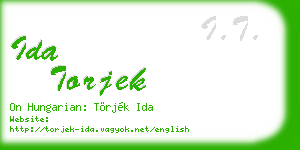ida torjek business card